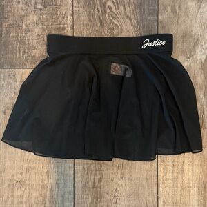 Justice Black Mesh Ballet Skirt